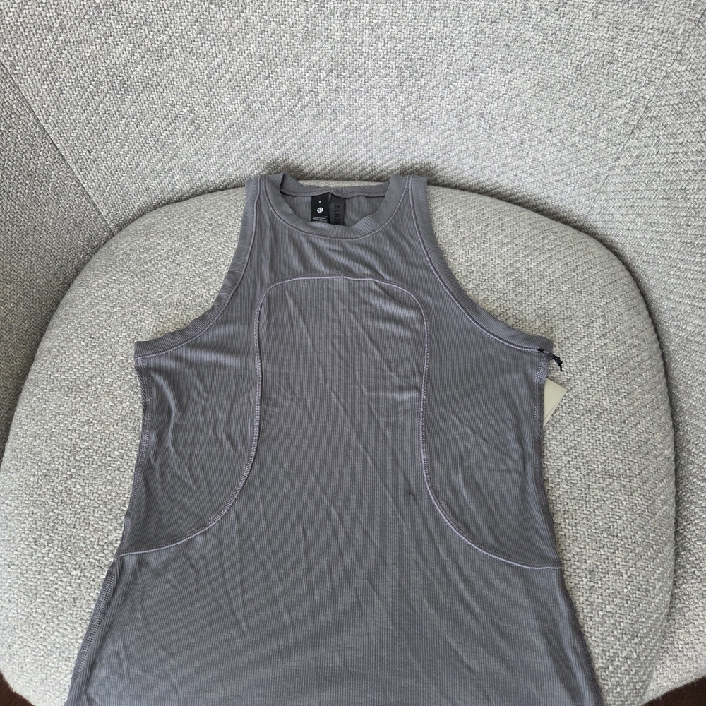 Lululemon Athletica Ribbed Gray Tank
